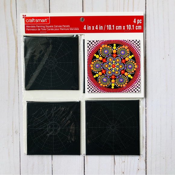 Craft Smart Art Mandala Painting Square Canvas Panels 4pc Poshmark